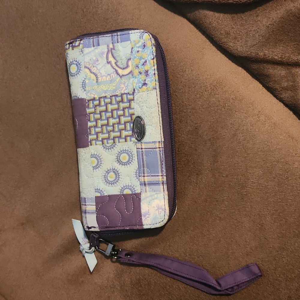 Donna Sharp Patchwork Quilted Clutch Snap Wallet - image 2